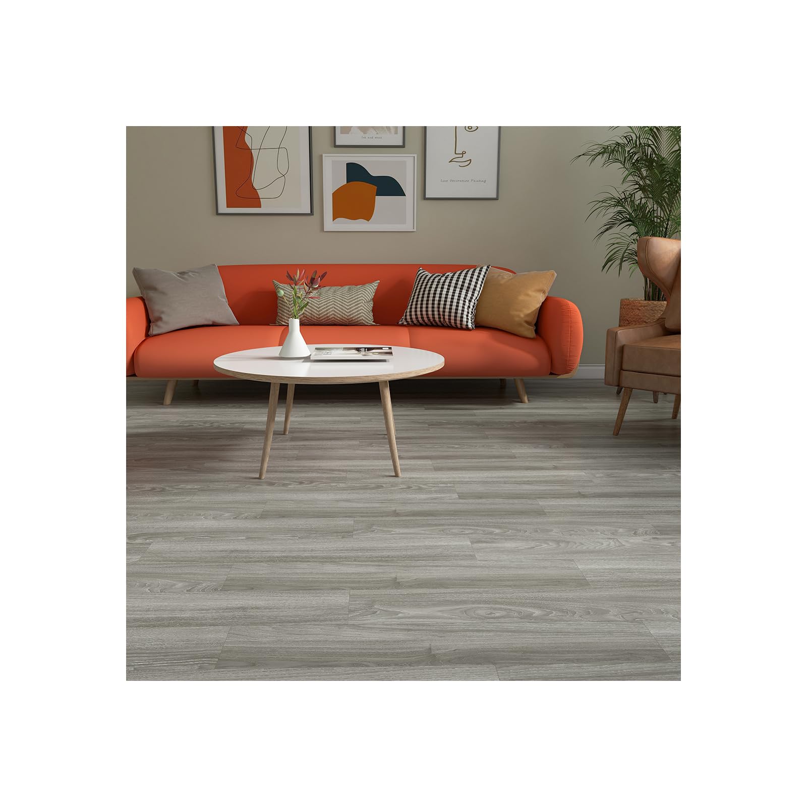 𝐅𝐋𝐎𝐑𝐄𝐗𝐏 Vinyl Flooring - Lino Flooring,Peel & Stick Floor Tiles Self Adhesive Floor Tiles,𝟐𝐦𝐦 18𝐩𝐜𝐬 Waterproof,for Kitchen Living Room Floor Plank(2.51𝐦²,Western Oak),