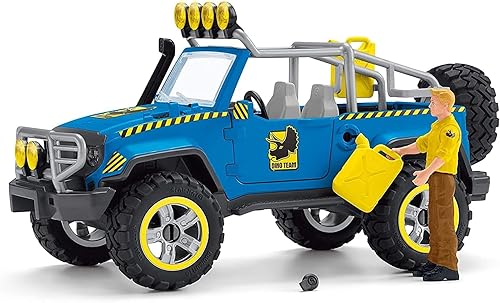 Miniatura 5 de Schleich Camión de juguete de dinosaurio con poste avanzado de dinosaurio y Giganotosaurus juego de 15 piezas para niños de 4 a 12 años