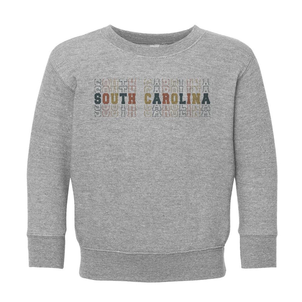 Stacked South Carolina Kids Sweatshirt Toddler 4T Heather Grey