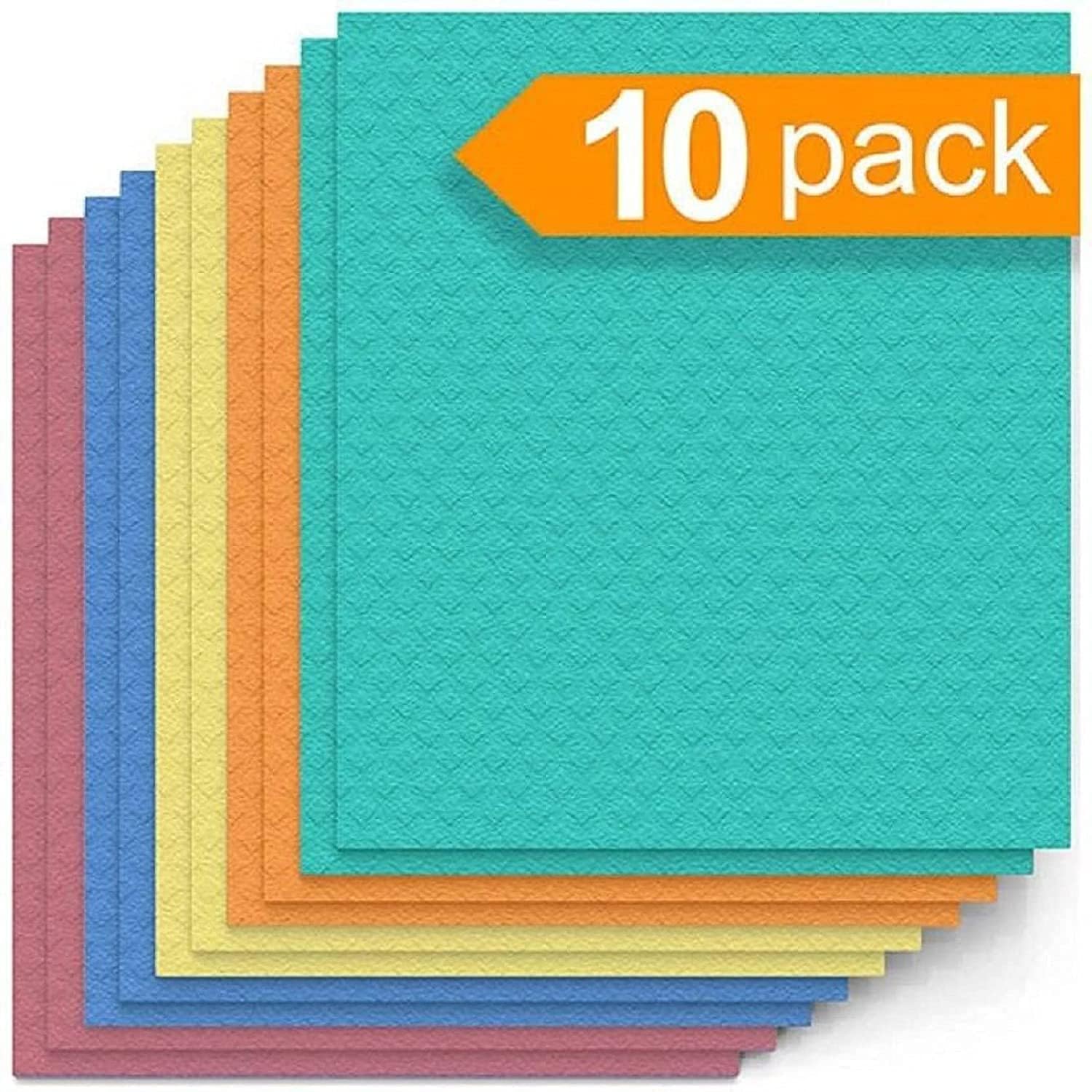 Shopfleet Reusable Cleaning Cellulose Sponge Cloths Absorbent Wipes Clean Kitchen Car Dish Eco-Friendly Dishcloth Hand Auto (Pack of 10) (B0CL73HR7K) Amazon Price History, Amazon Price Tracker