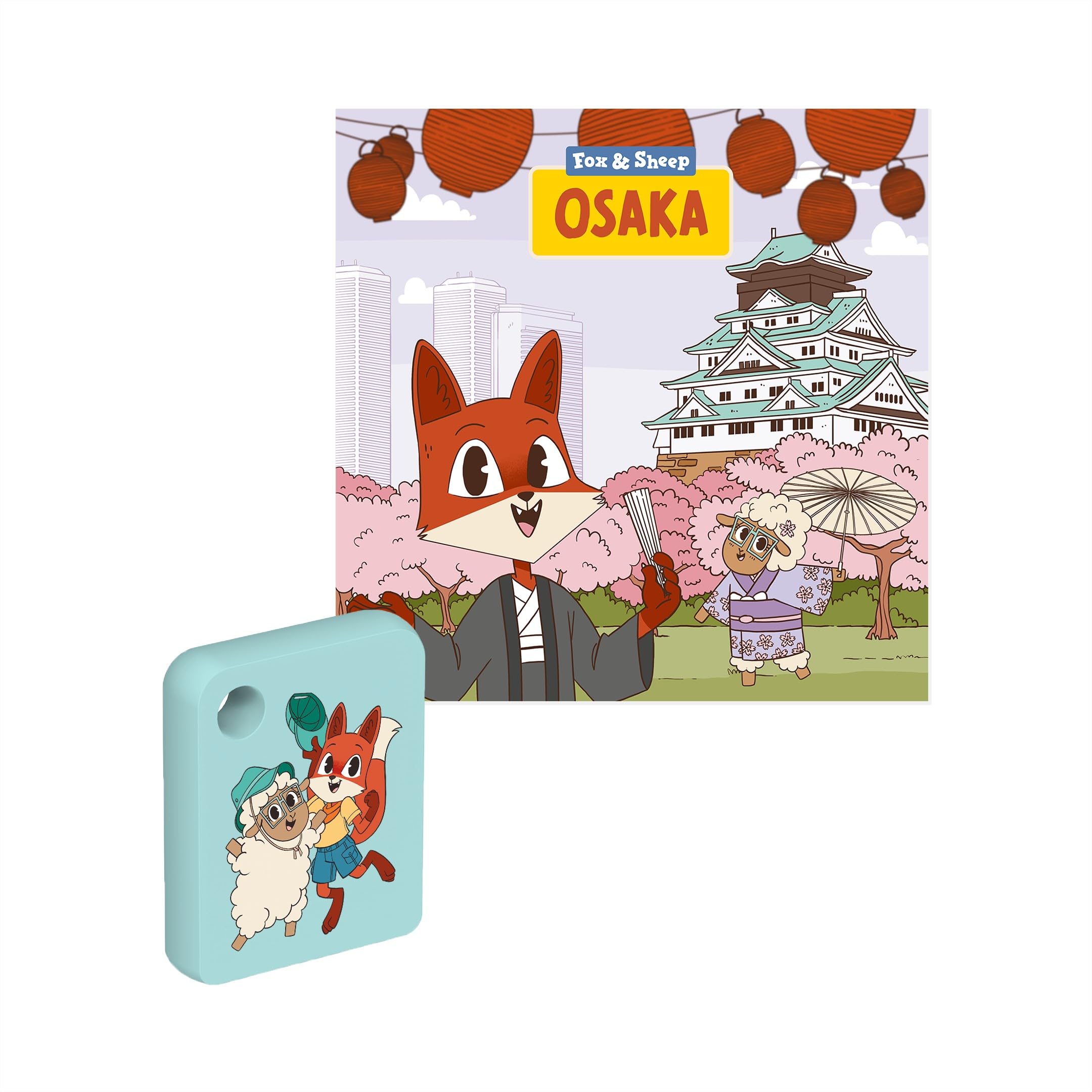 Galakto – Reproductor de música y Audio para niños en casa y de Viaje, Incluye 2 Tokens de Audio, Fox & Sheep – Osaka/Dormir Bien, sin Internet Listo para Escuchar en Cualquier Lugar, fácil de Usar,