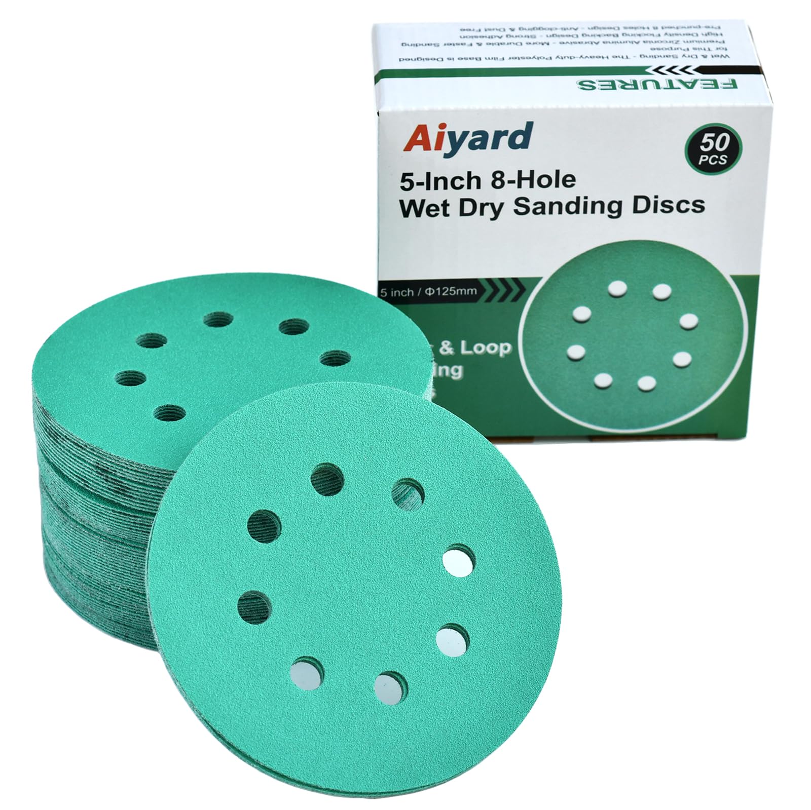 5-Inch Sanding Discs - 50 Pack (220 Grit) -21