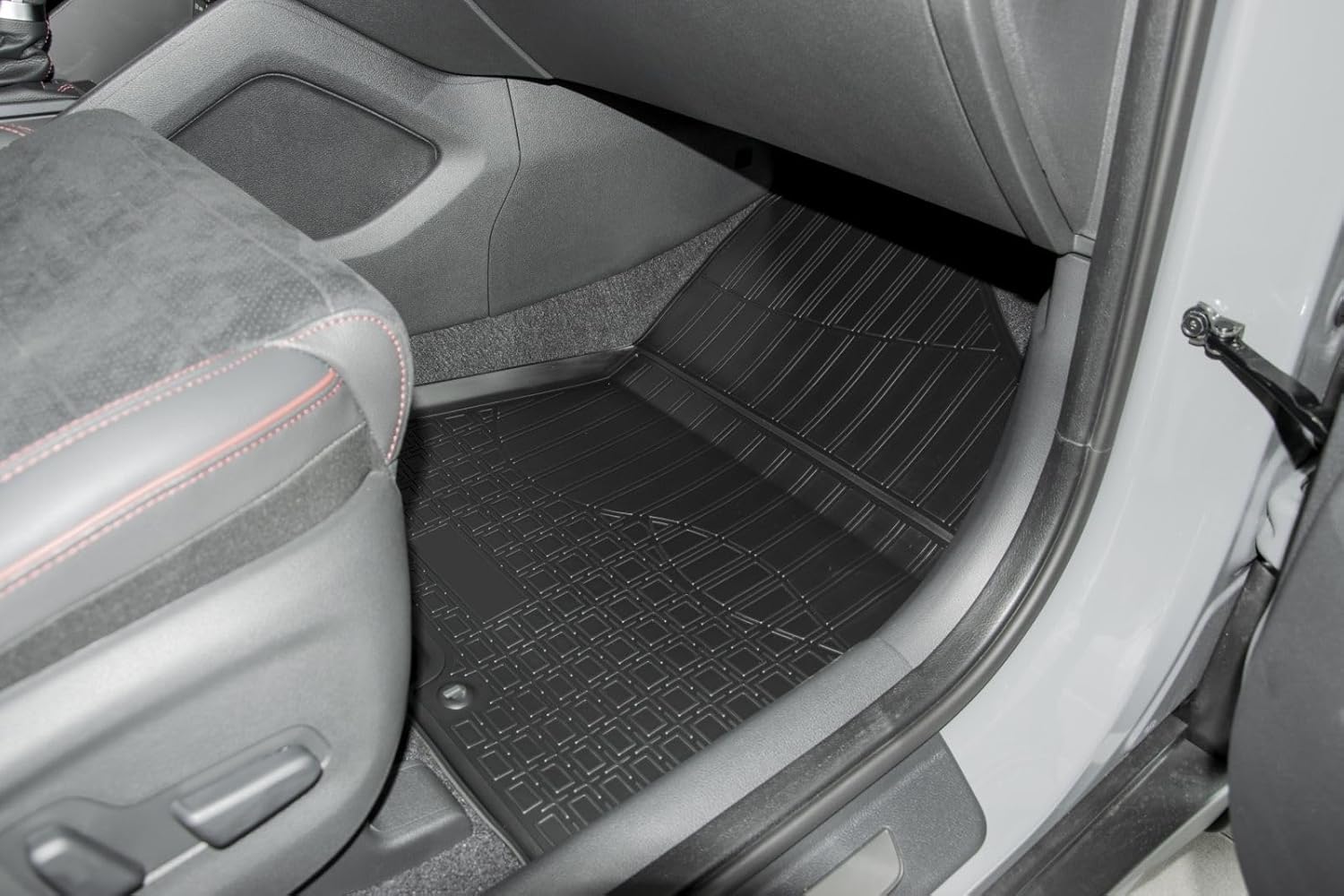 3D Floor Mats for 2008-2013 Nissan Rogue / 2014-2015 Nissan Rogue Select Heavy Duty, Custom Fit, All Weather Liner Front & 2nd Row Full Set Rubber, Black