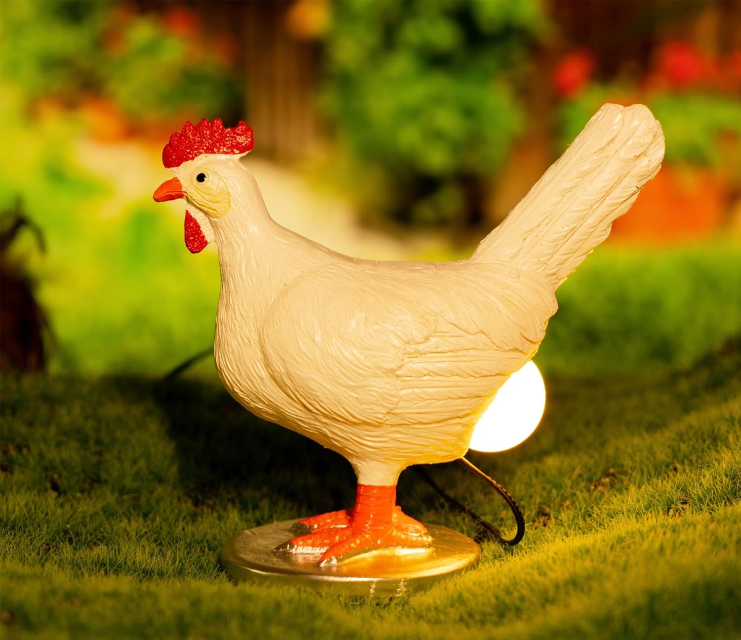 3D LED Egg Table Lamp - Funny Resin Chicken Night Light with USB, Perfect Christmas or Birthday Gift