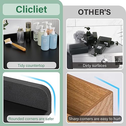 Miniatura 4 de Encimera de lavadora y secadora, encimera de lavandería con rieles de borde, 27.5 pulgadas de profundidad x 54 pulgadas, cubiertas de lavadora y