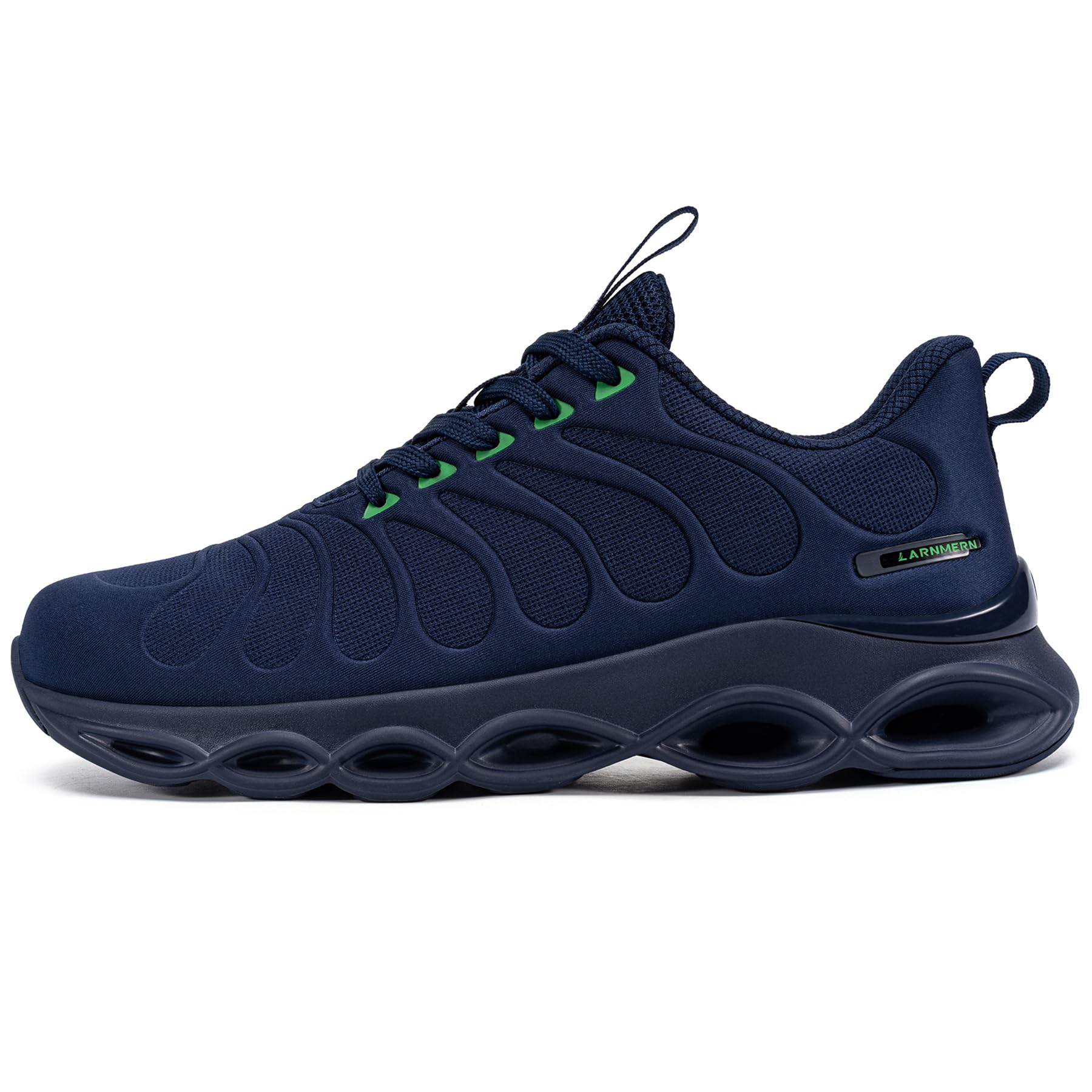 LARNMERN - Scarpe da lavoro da uomo, scarpe antinfortunistiche, ammortizzate, comode, con punta in acciaio, alla moda, traspiranti, leggere