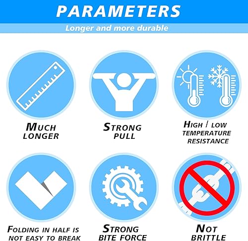 Miniatura 6 de Bridas largas resistentes de 36 pulgadas, 60 bridas grandes con resistencia a la tracción de 220 libras, bridas de cables grandes, bridas de alambre