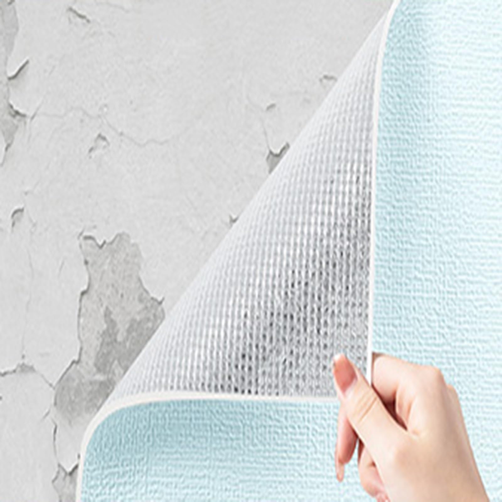 Rouleau isolant thermique autocollant bleu 50x1000cm en PVC texture lin