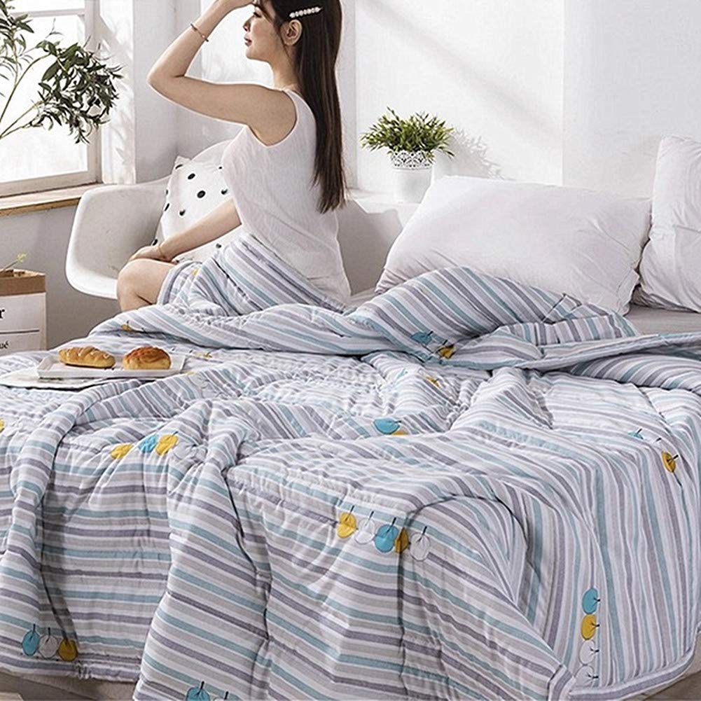 FANSU Bedspread Quilt Single Double Super King Bed Size, Quilted Bed Cover Sofa Blanket Throw Decorative Coverlet Modern Style Microfiber Comforter Bed Sheet (stripe,100x130cm)