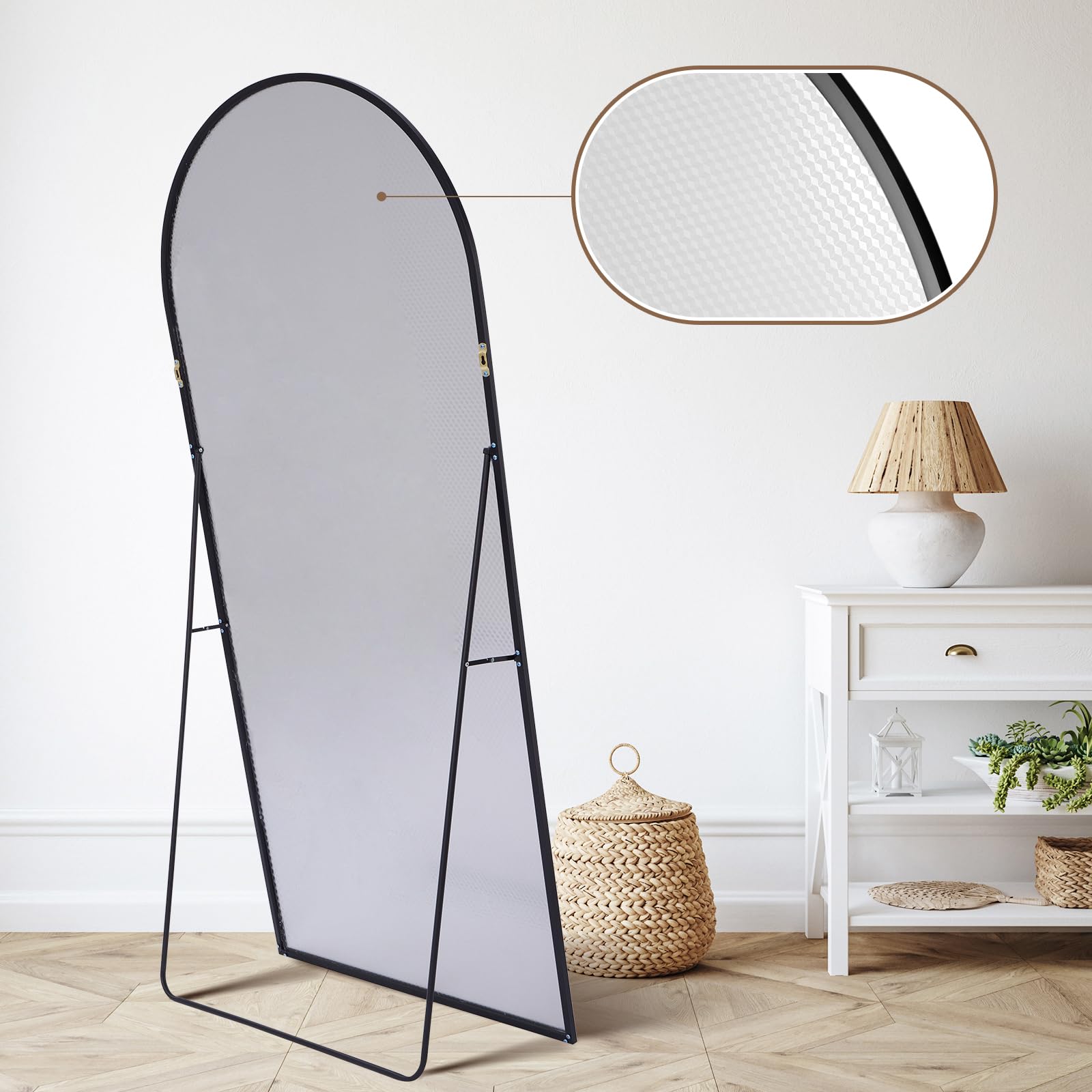 Specchio da pavimento a tutta lunghezza,Specchio su piedistallo a specchio su tutta la lunghezza telaio in alluminio specchio da pavimento con supporto grande specchio da parete camera da letto