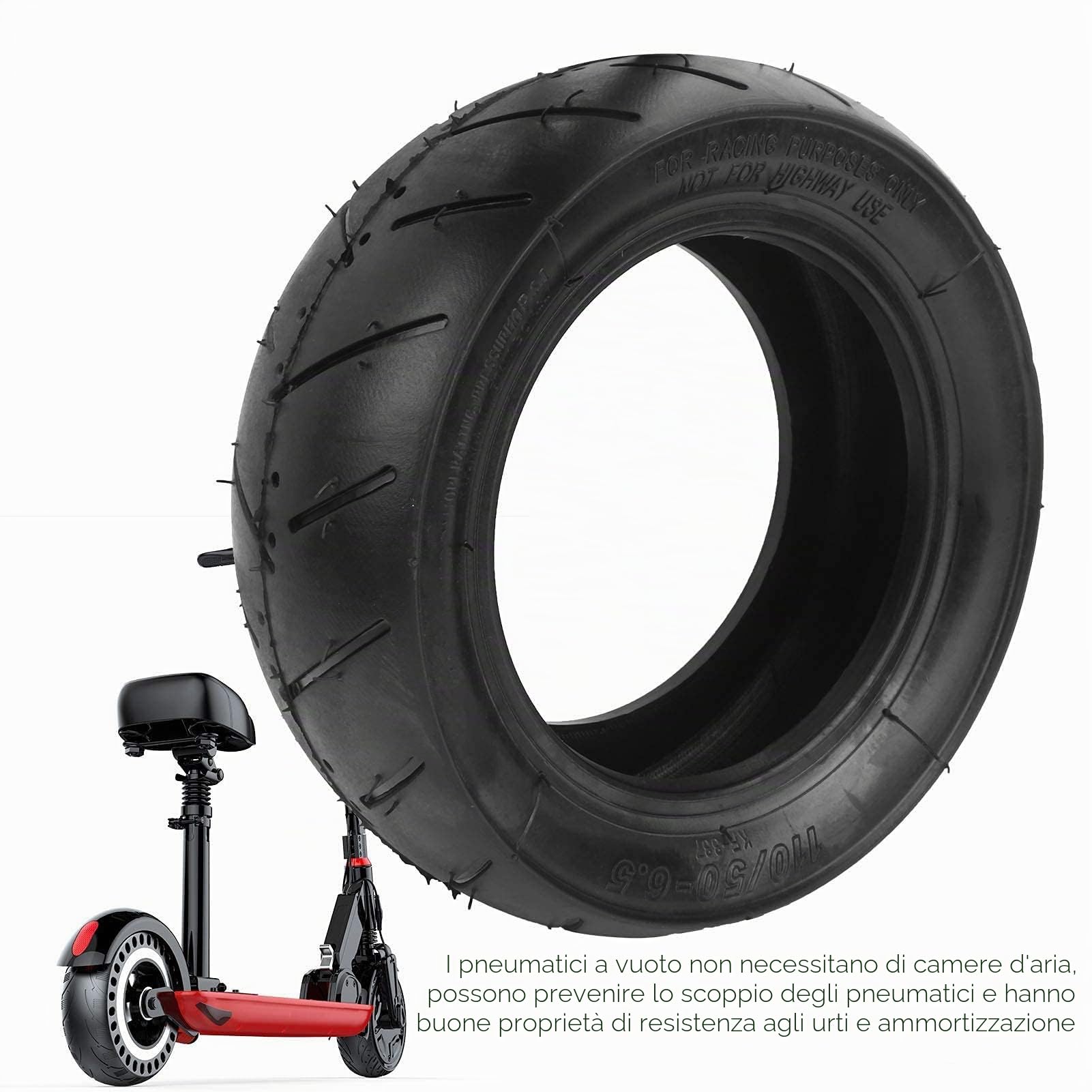Scooter Tubeless Pneumatico 110/50 6.5 Anteriore Posteriore Moto Pneumatico Sostituzione, 47 49CC