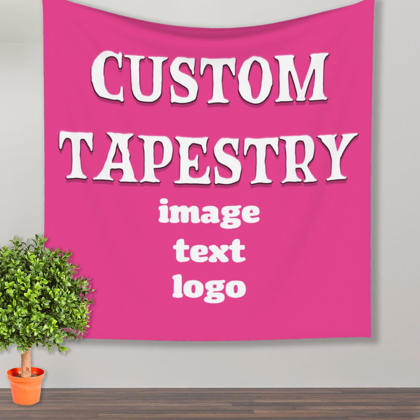 Wmzbhswj Custom Tapestry Personalized Customized Backdrop with Picture Custom Wall Tapestry for Bedroom (60x60 inch Square)