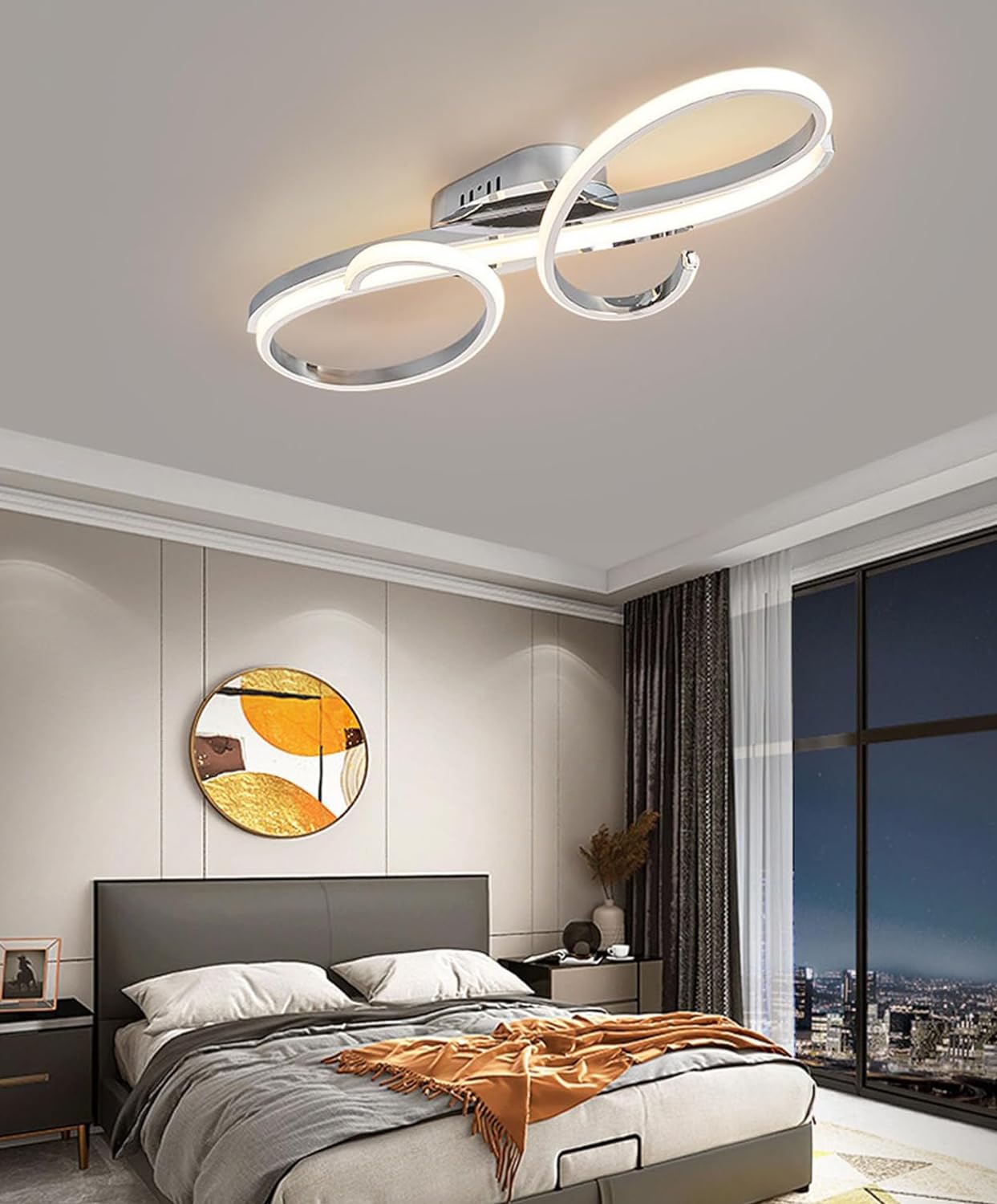 Lámpara de techo LED regulable para crear salones y dormitorios acogedores 8