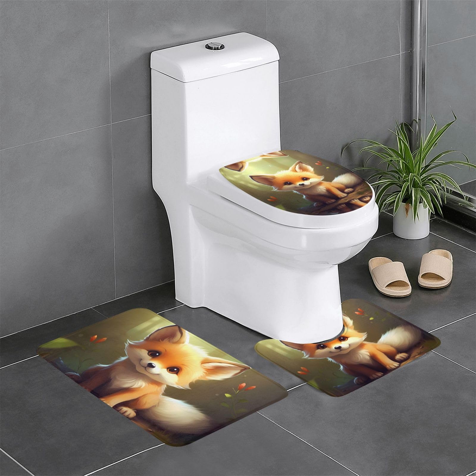 Tapis de salle de bain antidérapant lot de 3 pour sécuriser et sécher les sols des toilettes