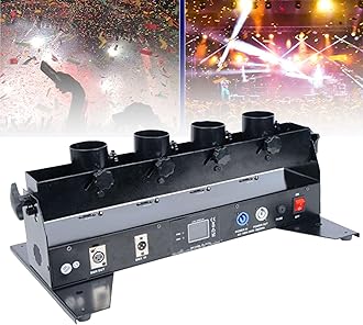 Hydravex Electric Confetti Cannon Machine Portable Confetti Gun, Professional DJ Confetti Launcher for Partylight Effect Club Bar Wedding Christmas Halloween Carnival Easter,FourHeads