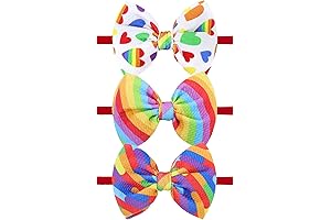 Rainbow Baby Headband Pride Day Baby Girl Bows