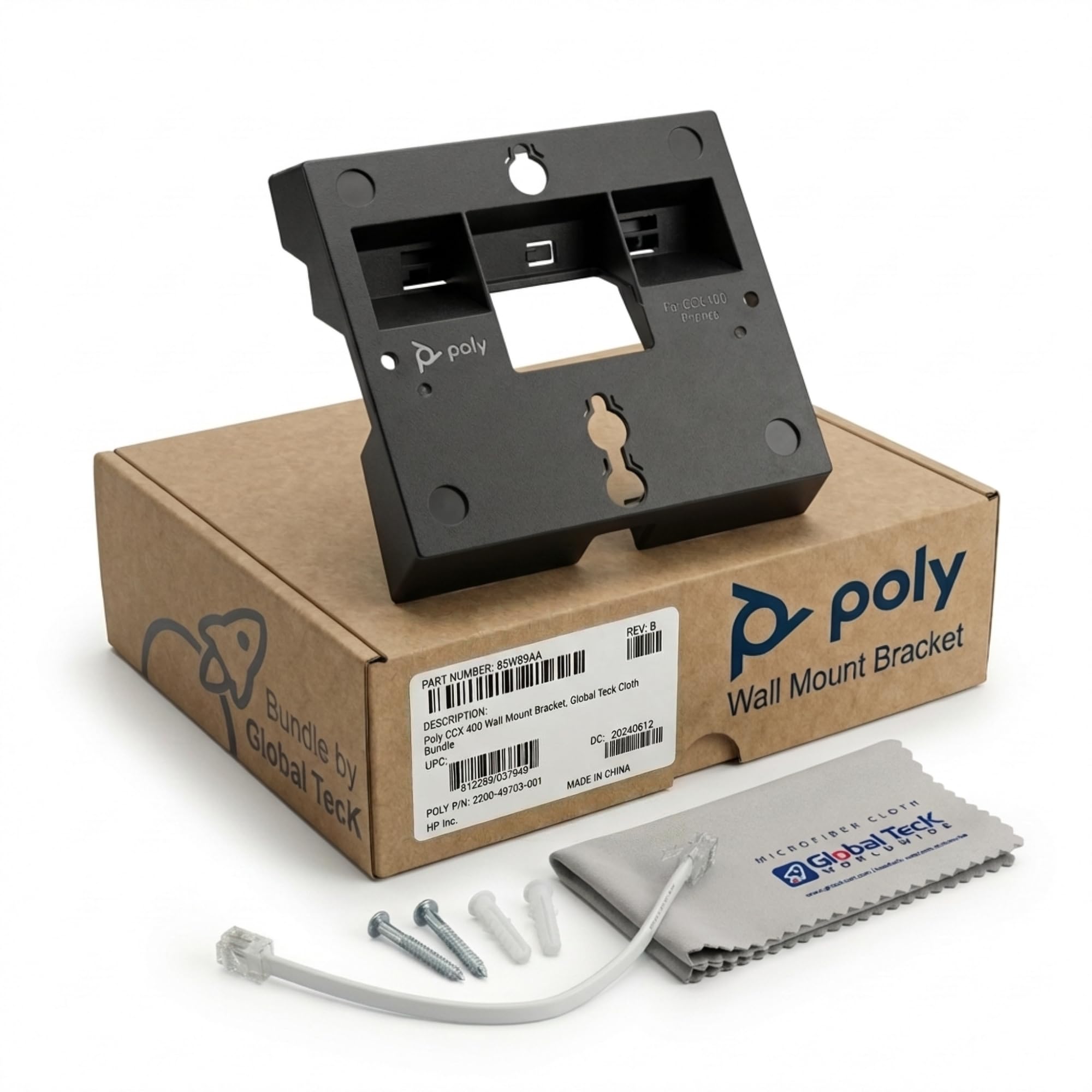Amazon.com: Poly CCX 400 Wall Mount Bracket for Desk Phone Only