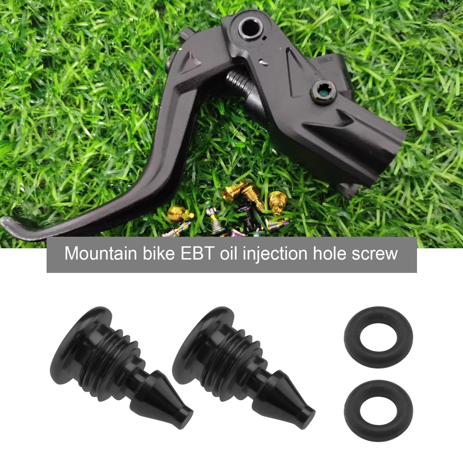 LT Easiyl 2Pcs Bicycle Bleed Screws for Lever Reservoir T25 Compatible with Magura EBT Bike Titanium Alloy Bolts Bicycle Fuel Tank Oil Filling Hole Screw Black