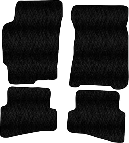 Alfombrillas delanteras y traseras de ajuste personalizado, color negro, compatibles con Mazda 626 2002 2001 2000 1999 1998