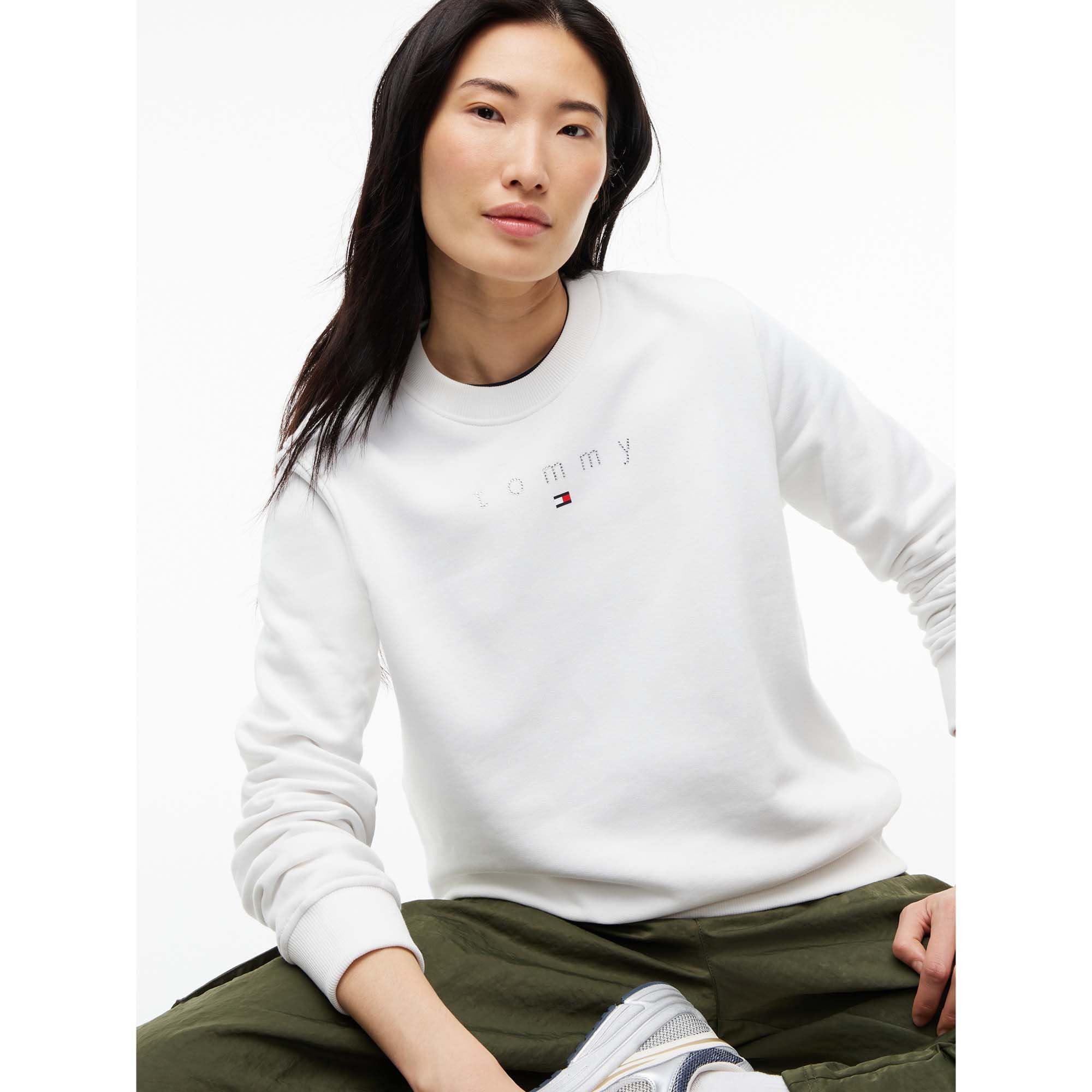 Tommy Jeans Felpa Tjw Tommy Bling Crew Donna