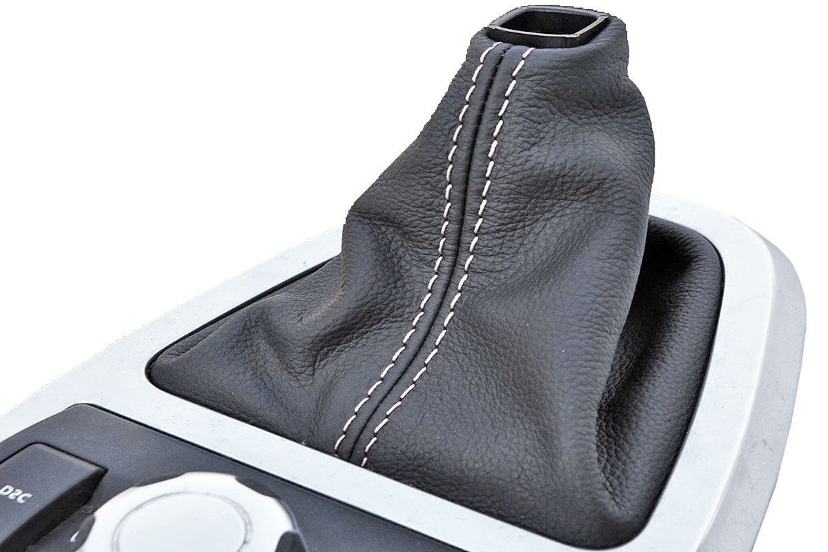 Cuffia leva cambio compatibile con Land Rover Freelander 2 vera pelle nera