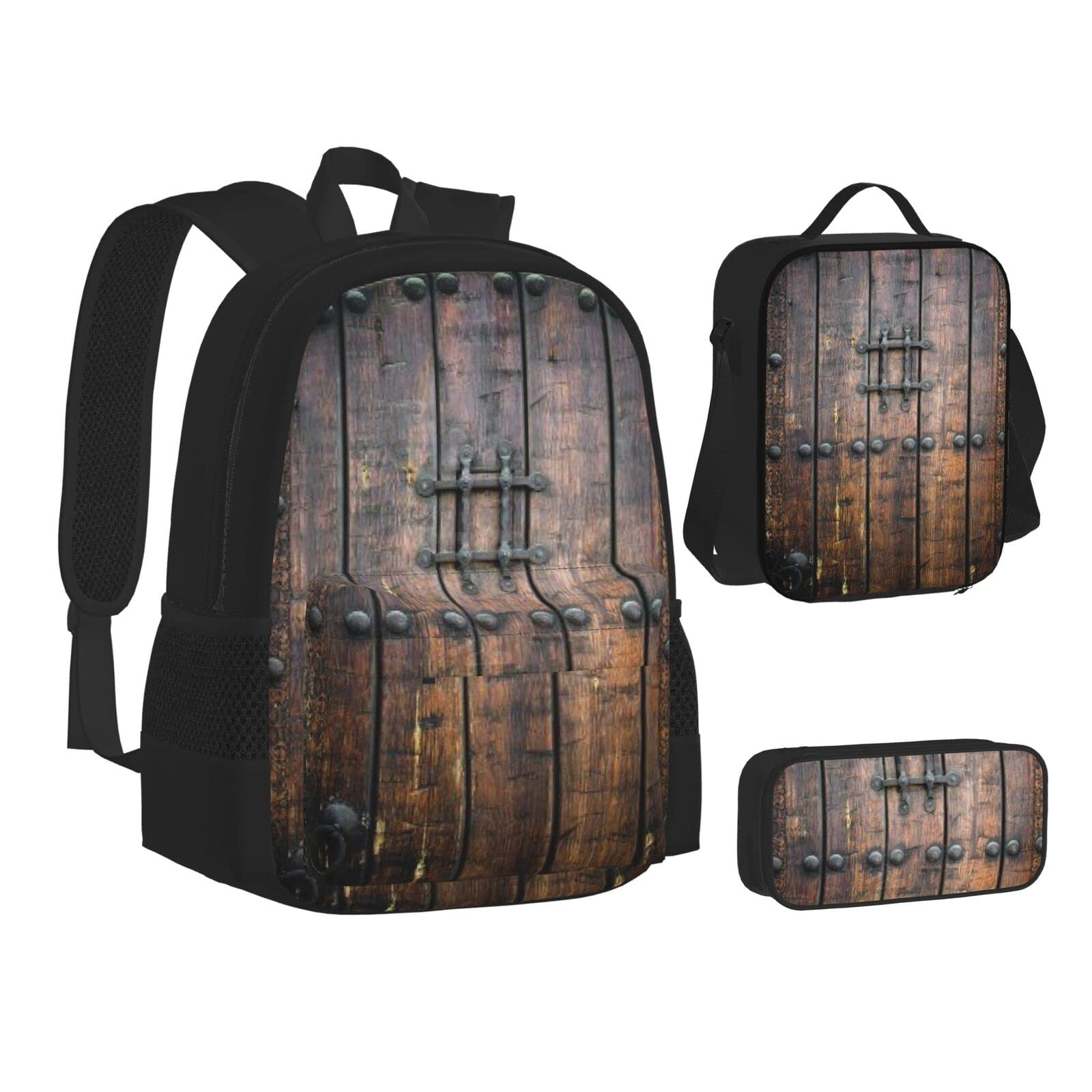 Onyx Stone Blassblaues Schulbücher-Set mit Lunchtasche, Federmäppchen, Reise, Laptop, Rucksack, Schultasche, 3-teiliges Set