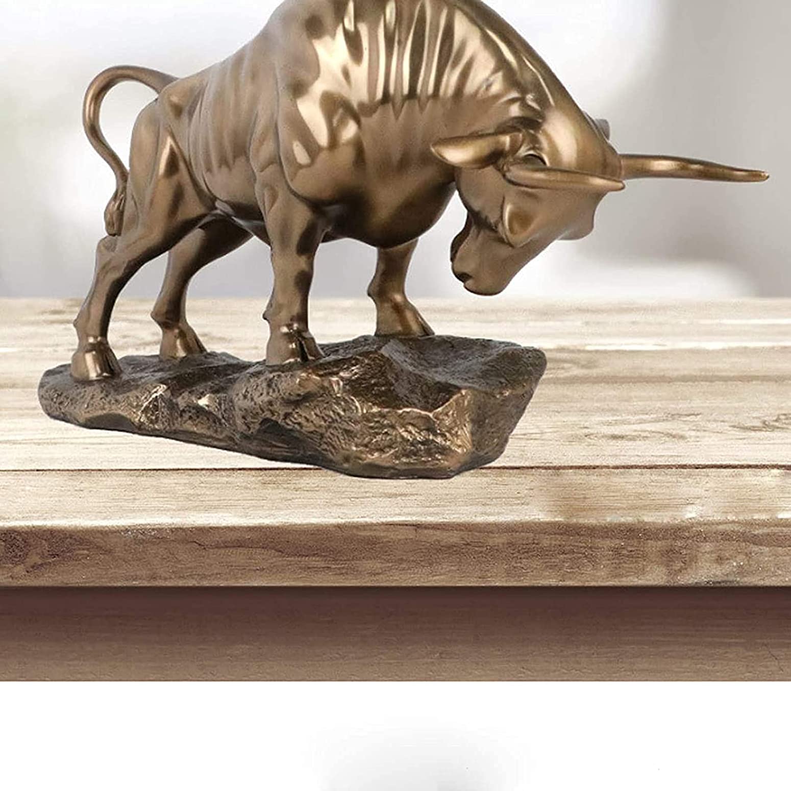 LGYKUMEG Cattle Skulptur Kuh Statue Maskottchen Exquisite Handwerk Ornament Bull Home Büro Dekoration Tier Figur Geschenk, Stier Harz Dekoration Tier Skulptur, Abstrakte Tier Skulptur
