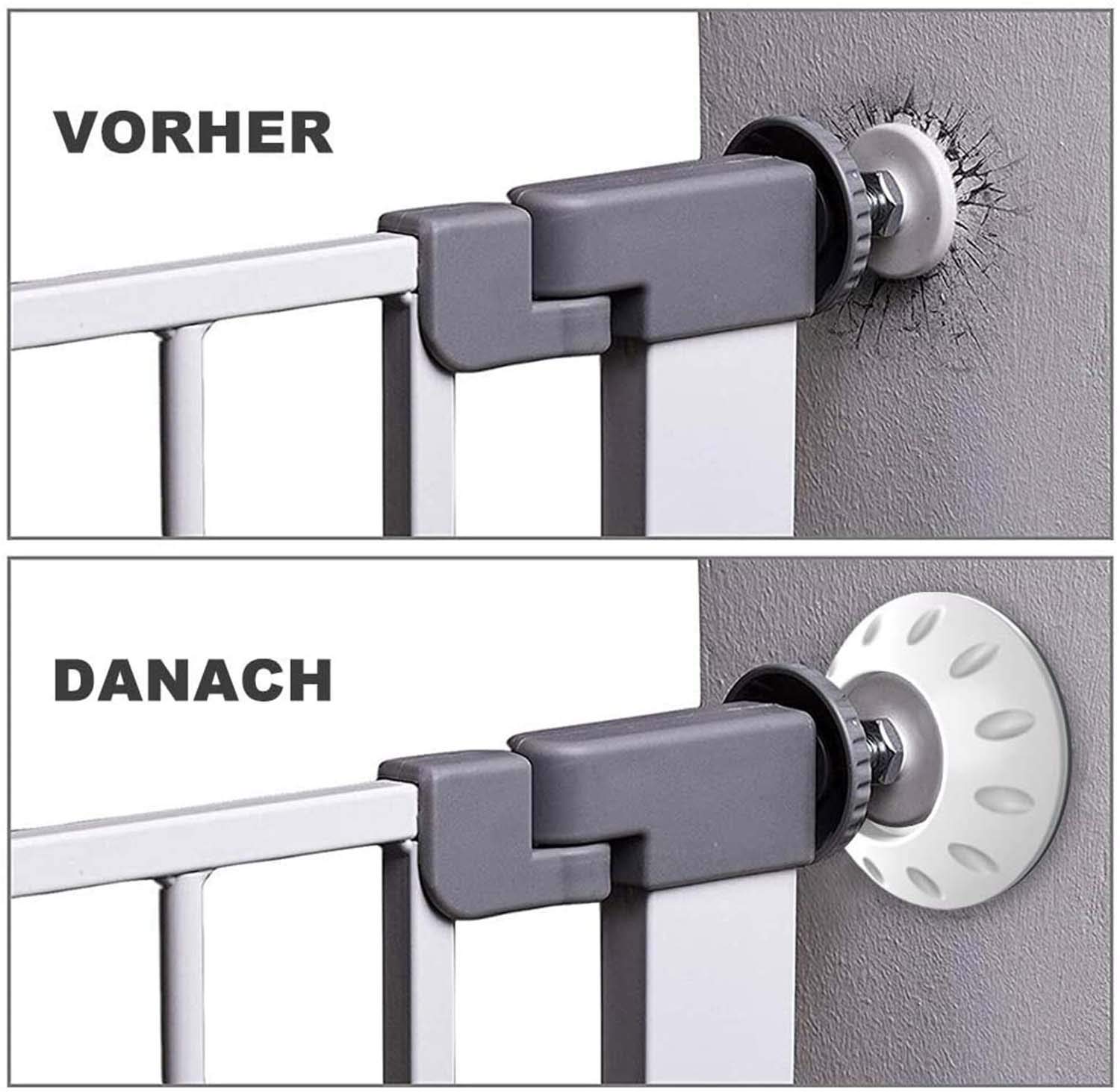 Baby Gate Wall Protector, DELFINO 4 Pack Wall Guard Cup Pads to Protect