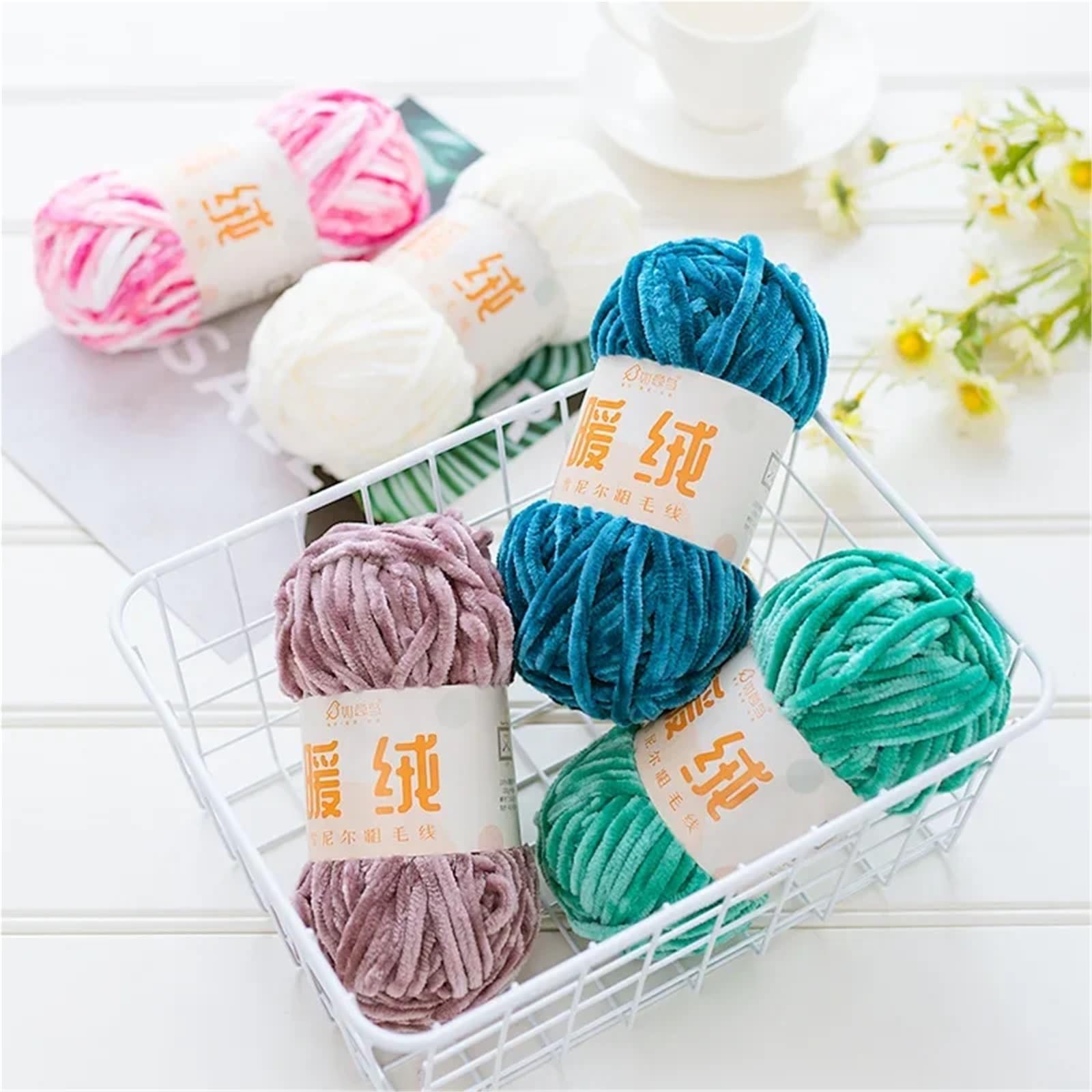 Hilo De Chenilla Grueso Hilo De Punto Grueso De Lana De Terciopelo | 1pc 100g Paquete De Material Sombrero Tejido A Mano Bufanda Cojín(1pc 11)
