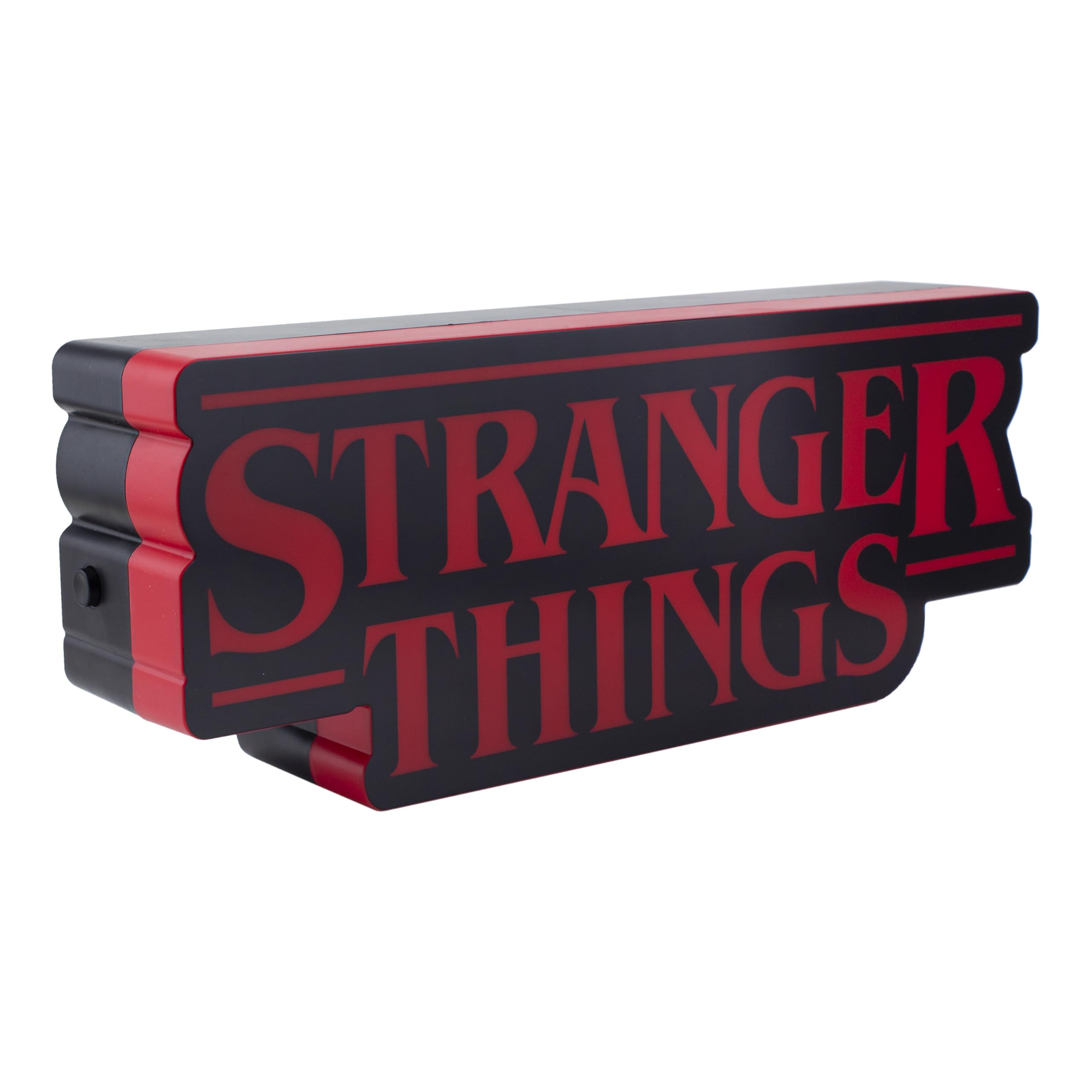 Lampe Logo Stranger Things, Largeur 30 cm (11,8"), Lampe Murale ou de Bureau, Alimentation USB ou Piles, Modes Lumière Phase & Pulsation, Produit Officiel Netflix | Paladone