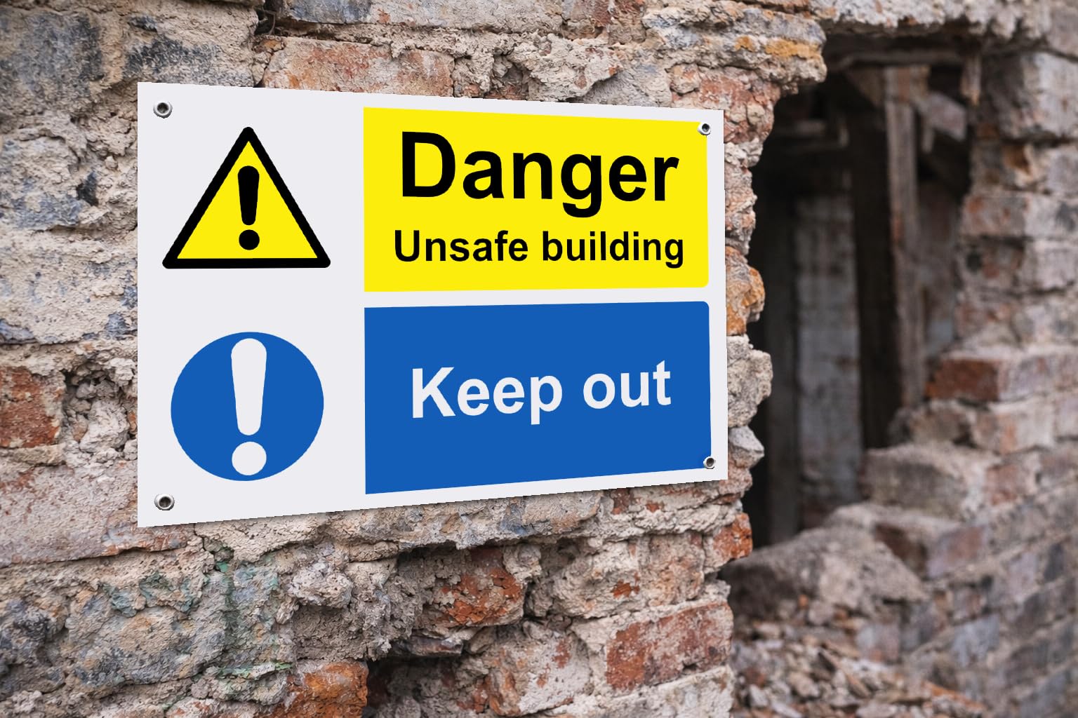 MultiPurpose Danger Keep Out Sign - 600mm X 200mm - Elite Sign Solutions - View #6