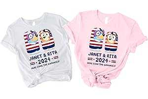 Matching Janet and Rita For President Cartoon Character T-shirt