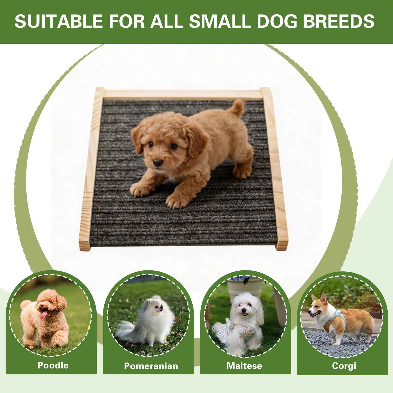 Lot de 2 rampes en bois pour escaliers, marches pour animaux domestiques avec angle de 30° et surface antidérapante, rampe auxiliaire pour petits chiens et chats