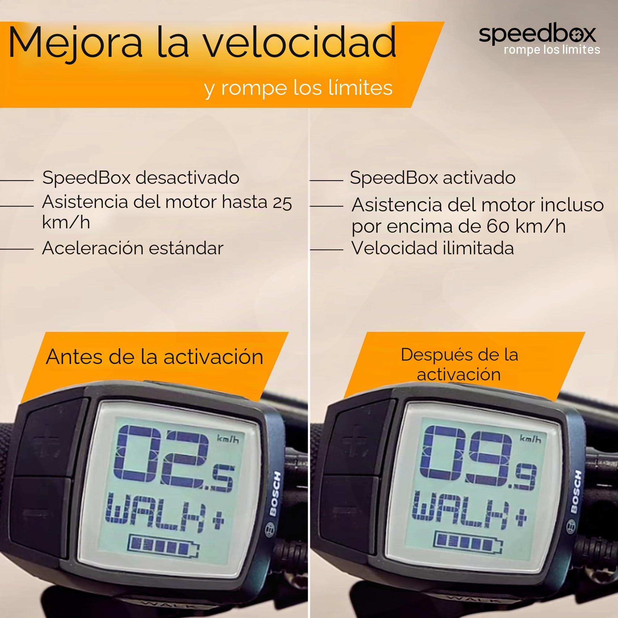 SpeedBox 3.0 Compatible con Bosch + Extractor de bielas/Tuning E-Bike para desbloquear el limitador de Velocidad de los Motores eléctricos Bosch 2017-2024 / Velocidad ilimitada