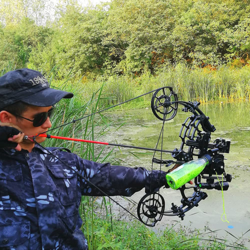 AMEYXGS Tiro con l'arco Arco Compound Dual-Purpose 40-65lbs Regolabile Sfera d'Acciaio Arco da Caccia Composito Puleggia Archi per Outdoor Tiro con L'arco Pesca RH/LH
