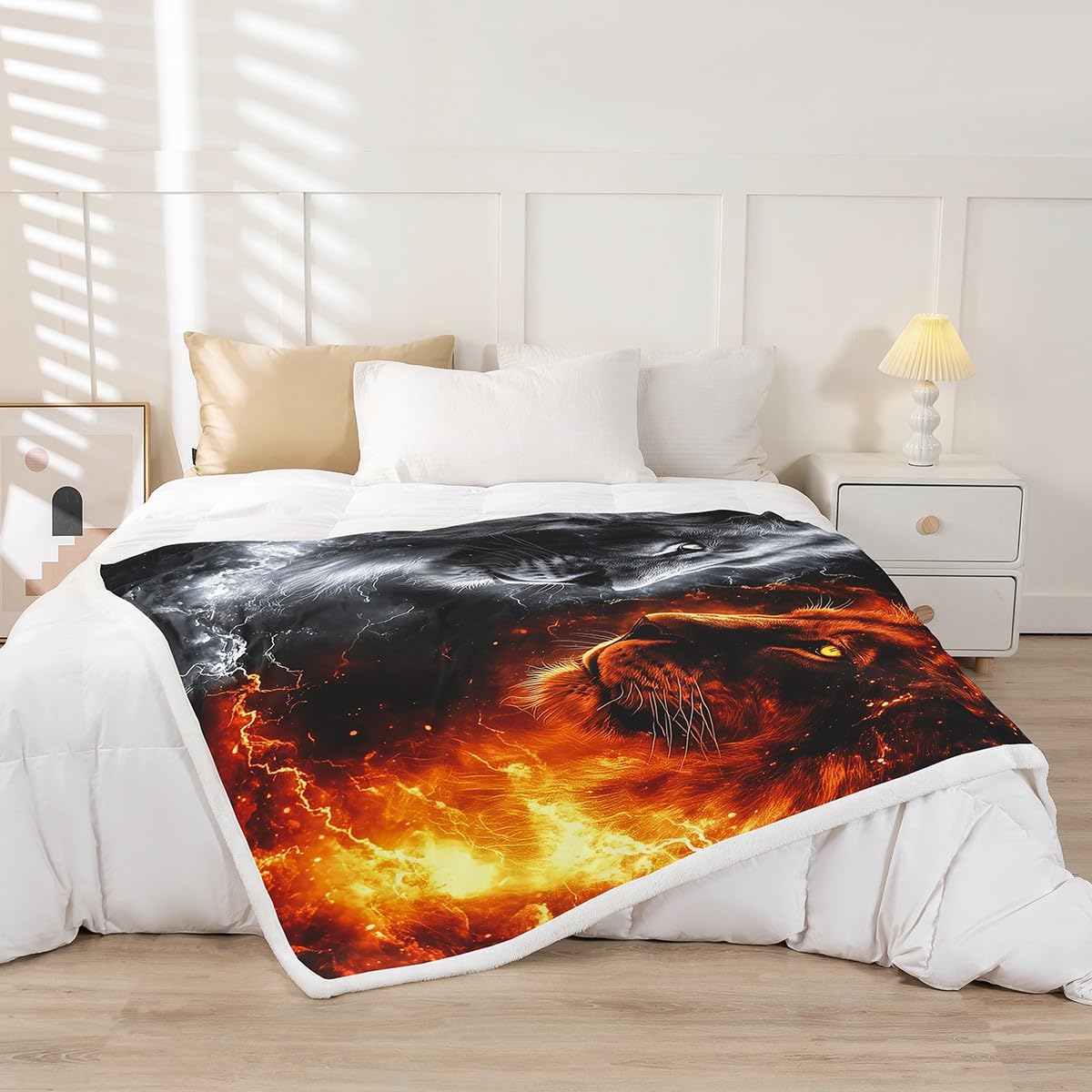 Coperta In Pile Per Bambini A Forma Di Leone – Morbida Peluche 76x101 Cm – Per Letto, Divano E Cameretta - 4