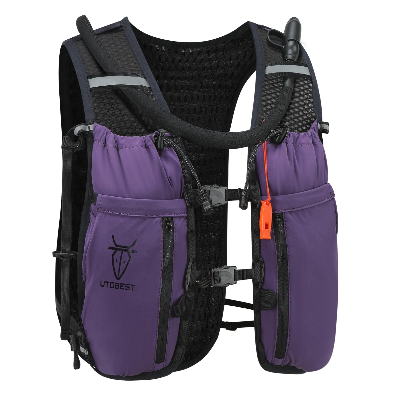 UTOBEST Running Vest Running Backpacks Lightweight Hydration Pack 10L, with 2L Water Bladder, Purple, SM
