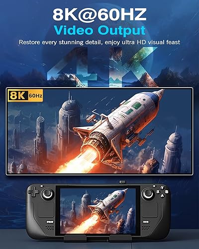 Miniatura 5 de MoKo Adaptador USB C de 180 grados con espacio de 0.531 in más amplio, conector USB-C macho en forma de U a USB-C hembra con PD 240W20 Gbps8K,