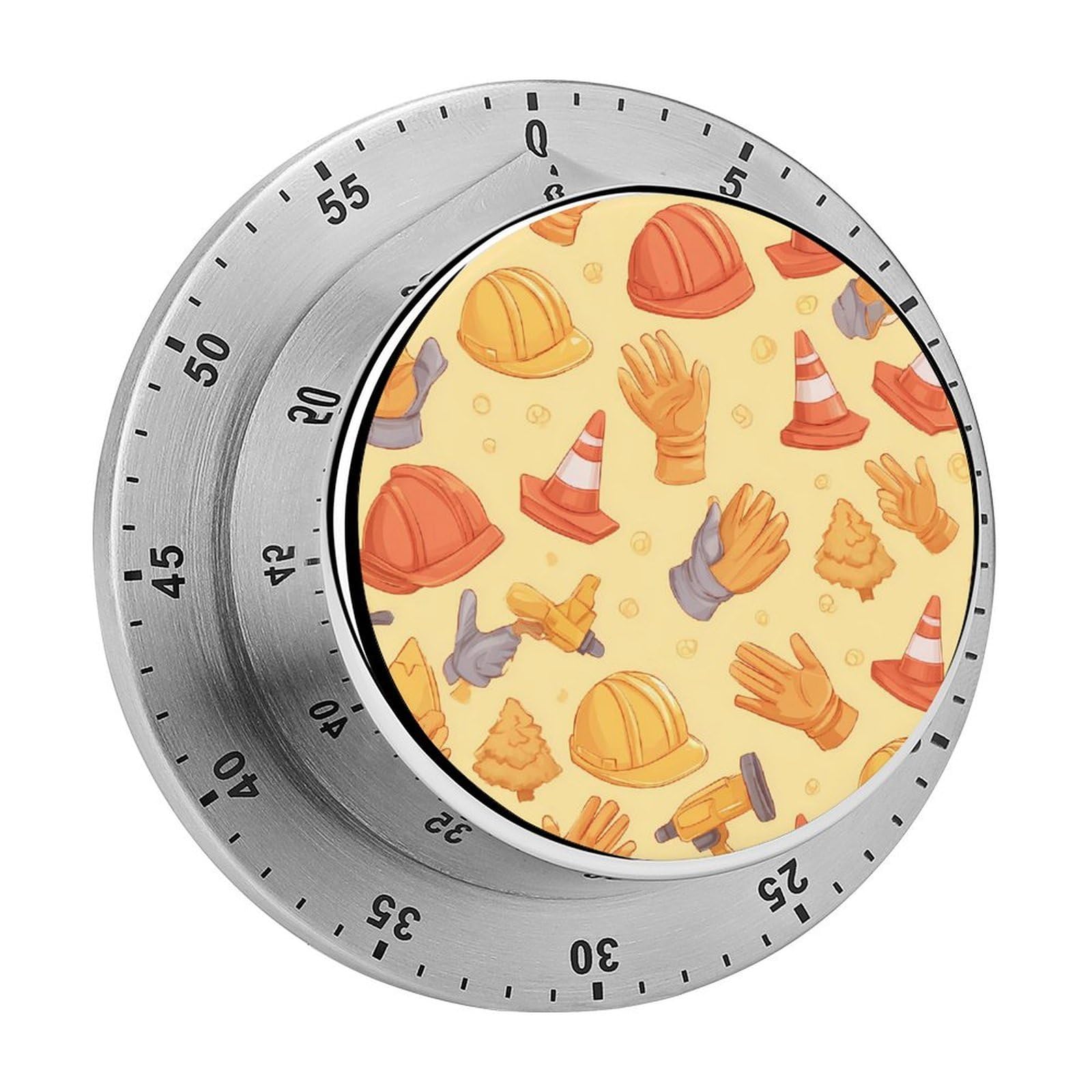 Labor Tools Traffic Cones Hard Hats Mechanical Timer with Alarm for Kitchen Cooking Productivity Stainless Steel Timers