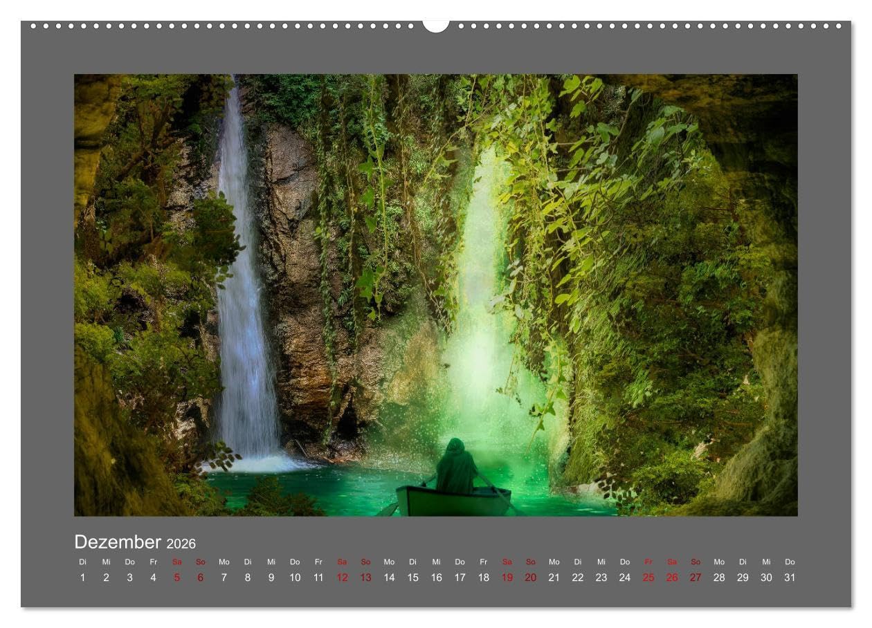 Weg des Zauberers (Wandkalender 2026 DIN A2 quer), CALVENDO Monatskalender: Ein Fantasy-Bilderbuch (CALVENDO Kunst)