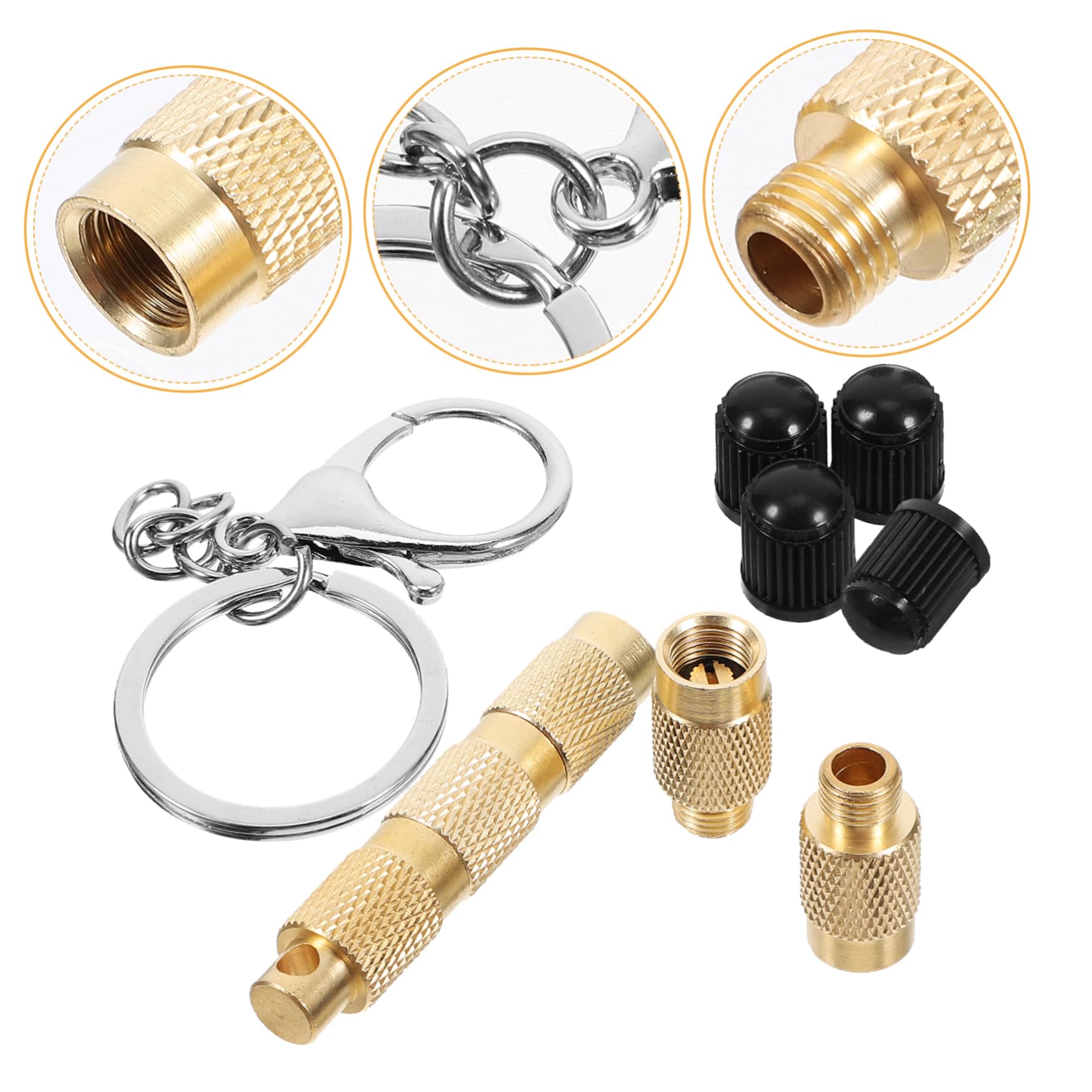 PartyKindom 5sets Valvole Di Sgonfiaggio Automatico Per Pneumatici Strumento Per Deflazione Pneumatici Pratico e Compatto Per Manutenzione Auto