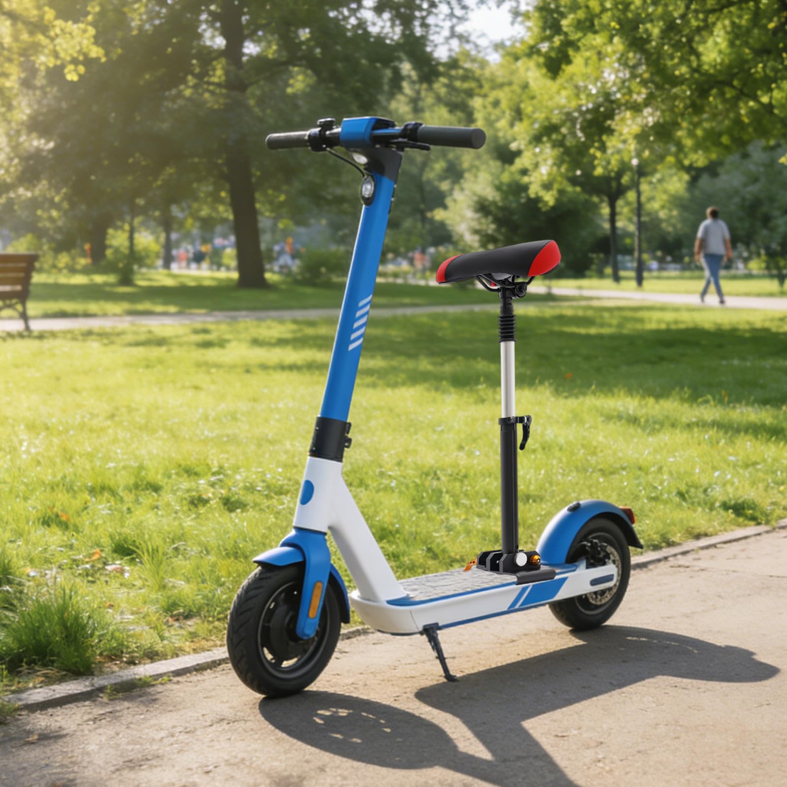 Sella per monopattino elettrico, in poliuretano e lega di alluminio, regolabile in altezza, 45-65 cm, per scooter elettrico e scooter elettrico