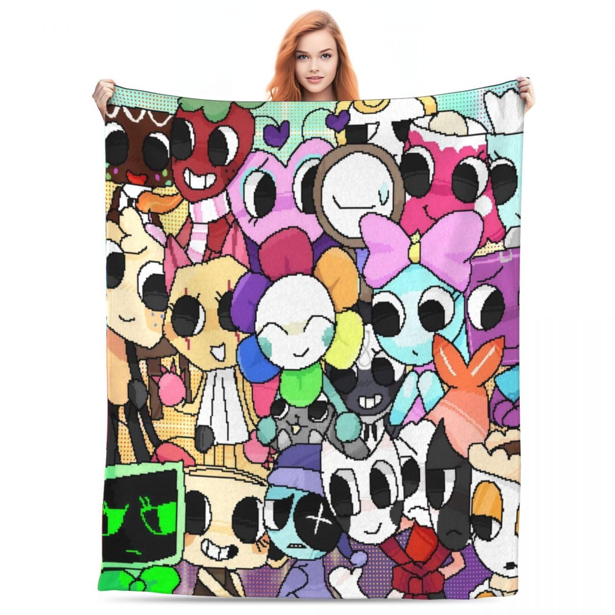 AstraFable Anime Throw Blanket, Soft Cozy Plush Blanket for Couch Sofa Bed, Lightweight Warm Flannel Blanket for All Seasons, Cute Anime Blanket for Bedroom Travel Chair