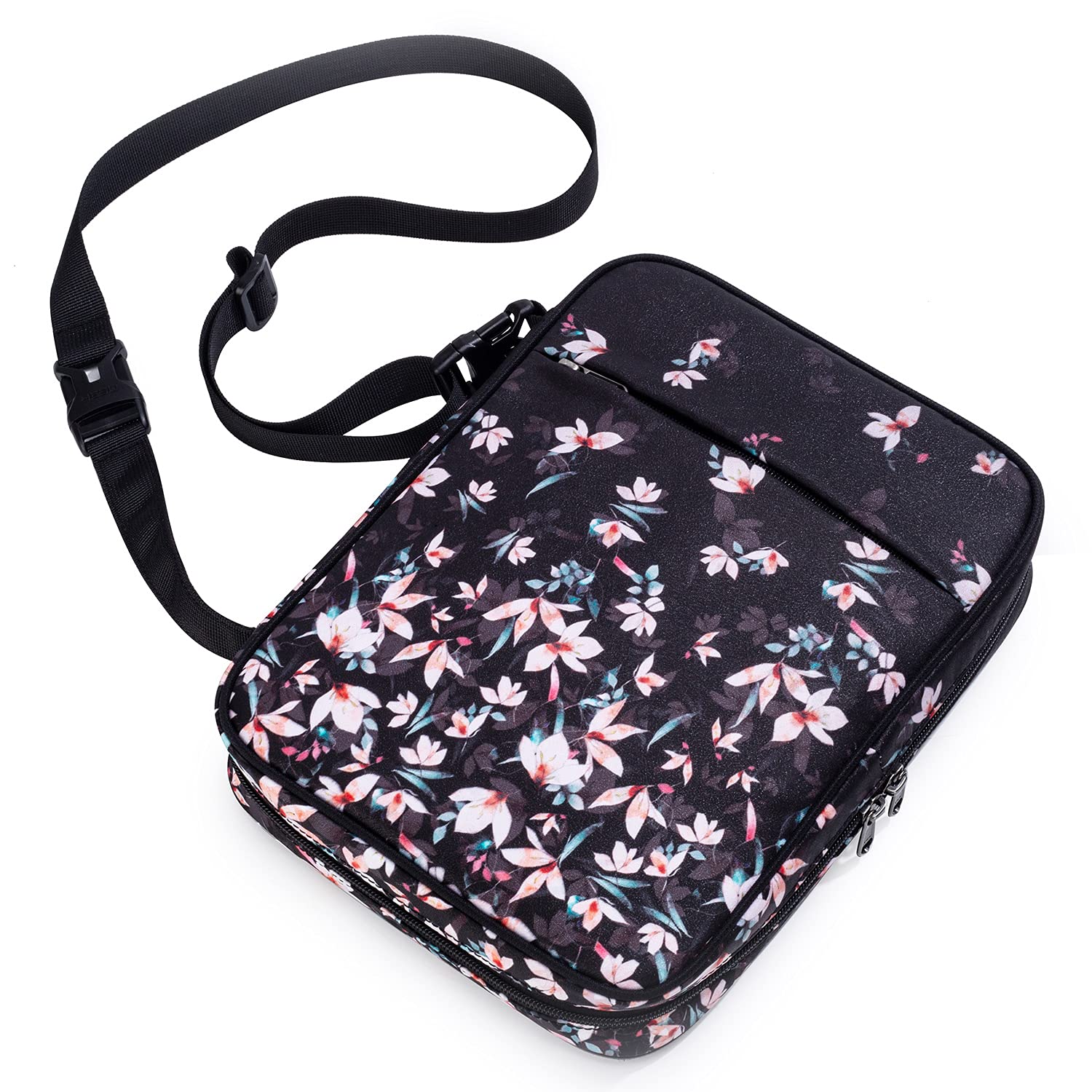 YESO Bible Cover Case for Women, YKK Zippers Bible Cover Carrier Carrying Organizer Bag, 11.4" x 8.6" Bible Carrier for Standard Size Bible