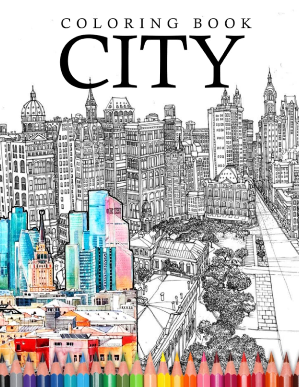 City Coloring Book: Aesthetic and Soothing City Designs for Relaxation with Beautiful Scenes | Gift For Kids, Boys, Girls