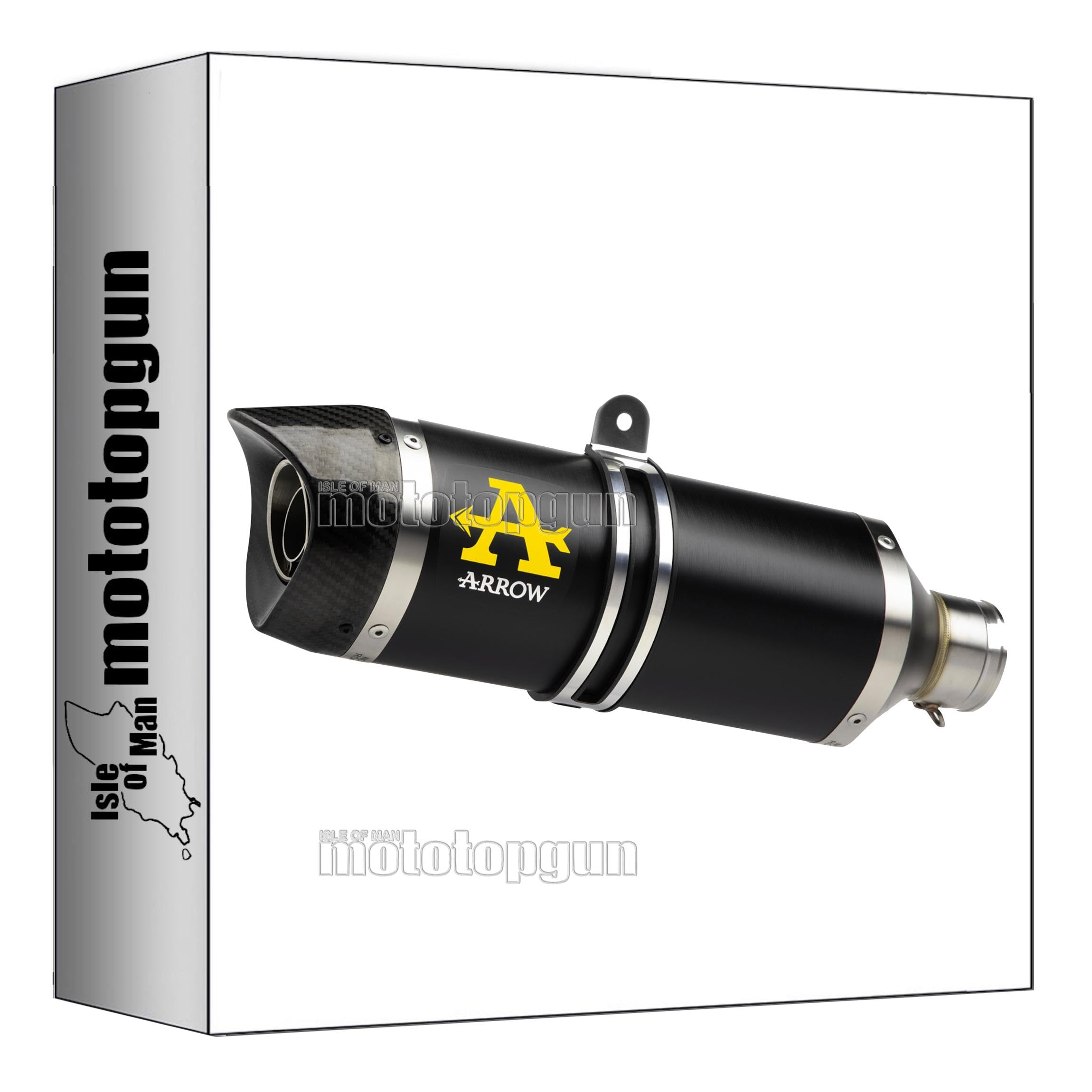 arrow 71817AKN scarico omologato thunder alluminio nero fondello carby compatibile con yamaha tracer 7 2021 2022 2023 mototopgun