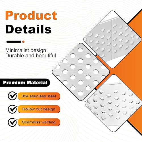 Miniatura 2 de 12 piezas de anillo redondo de acero inoxidable poroso tarta inferior torre pastel pastel herramientas herramientas para hornear pastel resistente