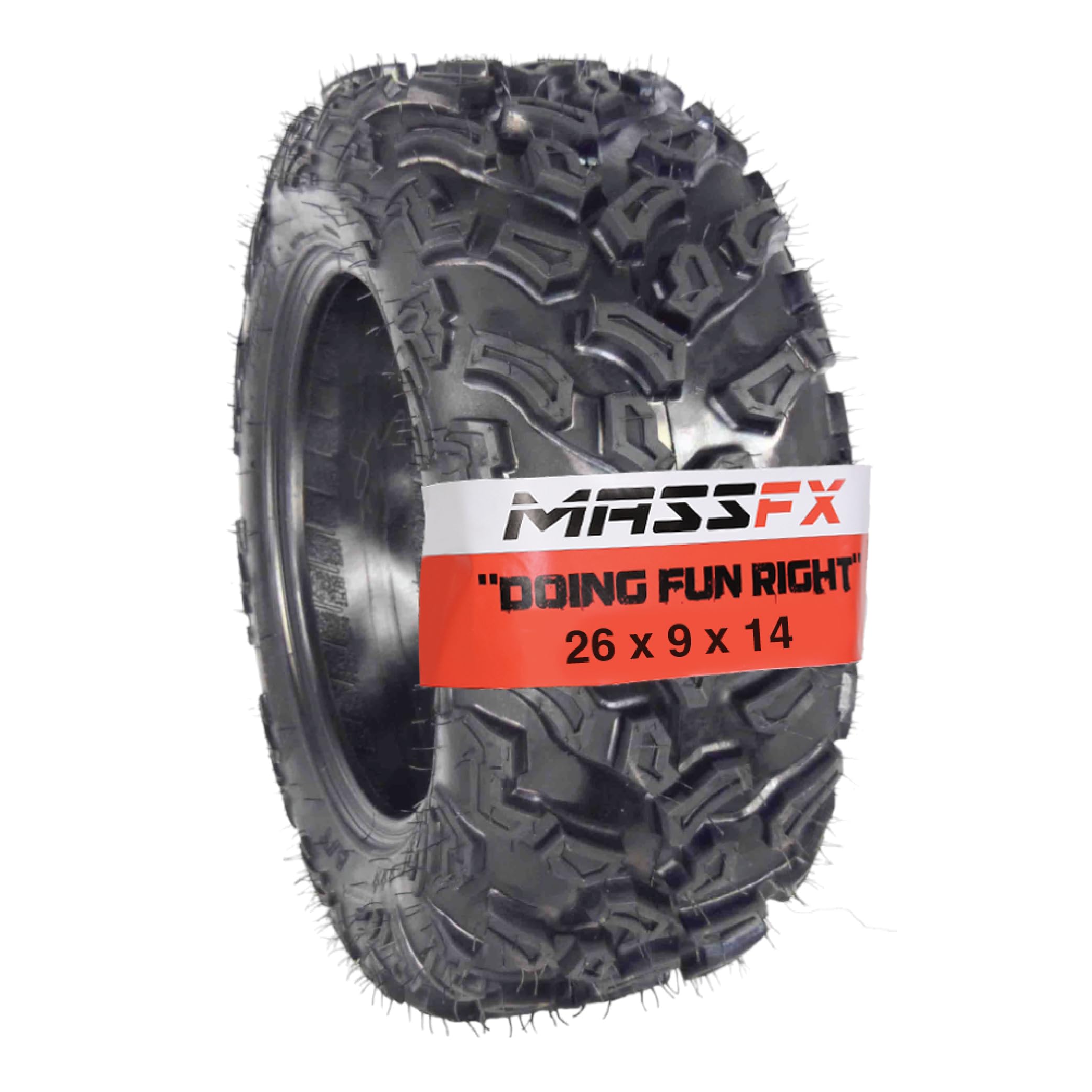 MASSFX SL Off-road Series 26x9-14 Front ATVs, UTV and Side by Sides (SxS) Tire 6 PLY -Designed for the Off-roading Adventures 26x9x14; 26/9-14 (1) Tire