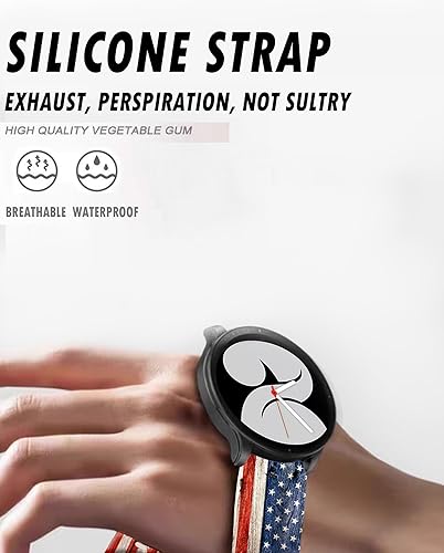 Miniatura 5 de Compatible con Galaxy Watch 65  45 Pro  4 Classic  3 (1.614 in)  Active 2 & 1 Banda, correa de repuesto de 0.787 pulgadas sin decoloración para