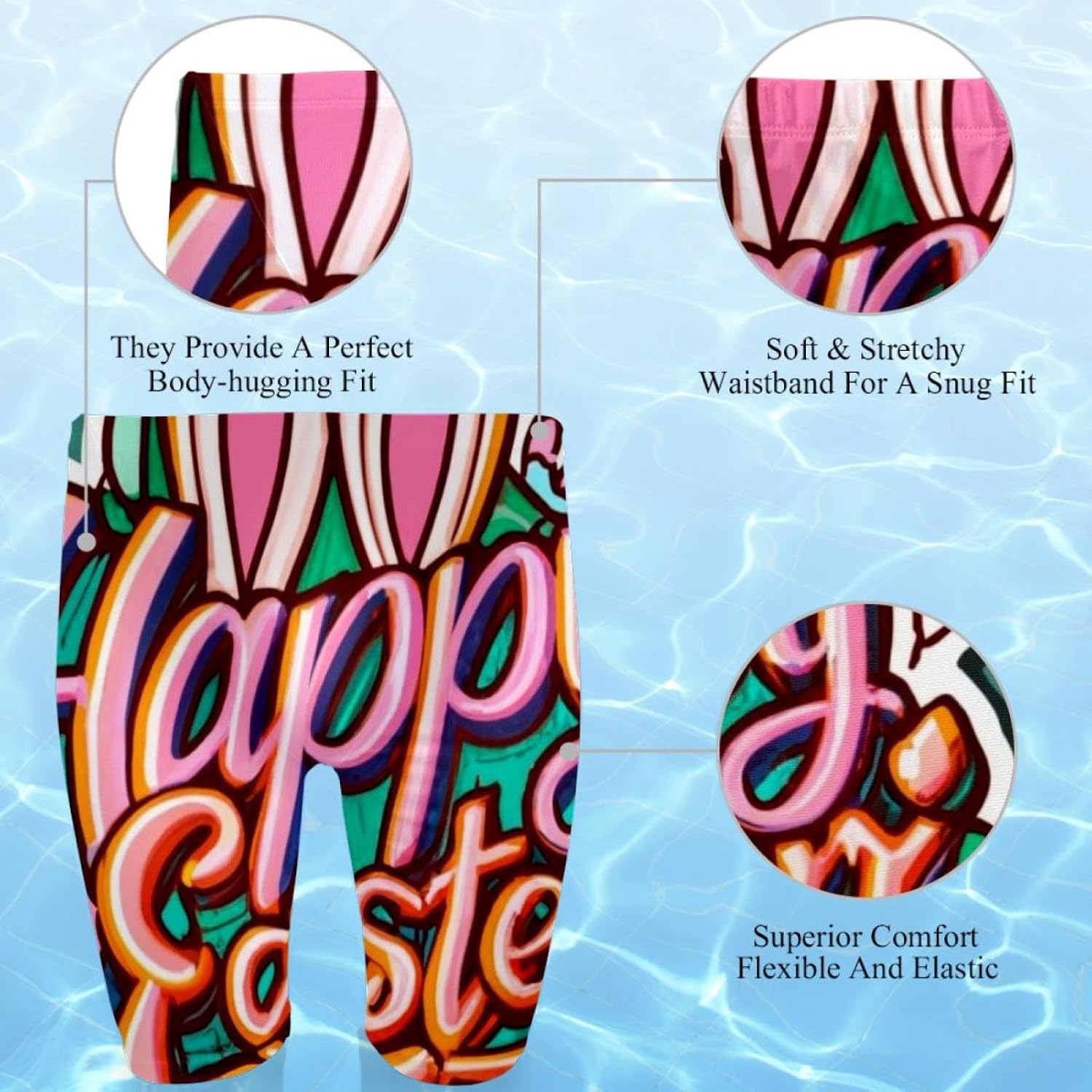 Happy Easter Swimsuit Mens Swim Jammers Endurance Long Racing Training Swimsuit